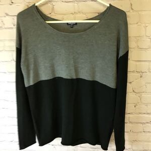 Splendid Gray Black Colorblock Poly Cashmere Blend Pullover Sweater Size S